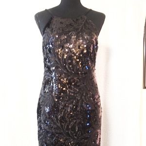 Calvin Klein full sequin maxi dress